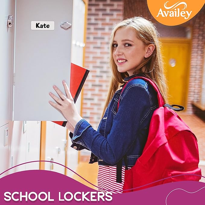 Availey 40 Pieces (3 x 2") - White Magnetic Dry Erase Labels - Reusable Strips for Classroom Home Office Garage - Refrigerator Blank Writable Erasable Cards - Name Tags Students Locker Shelf