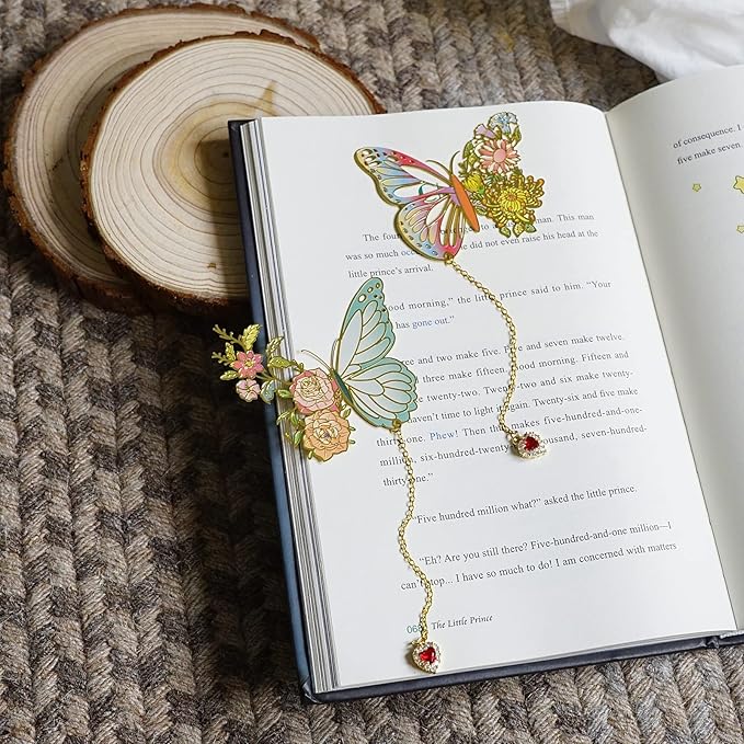 Butterfly Bookmarks for Women,Cute Funny Metal Bookmark,Unique Gifts Book Markers for Women Book Lovers,Teacher Appreciation Gifts,Valentine Mother's Day Christmas New Year Birthday Gift