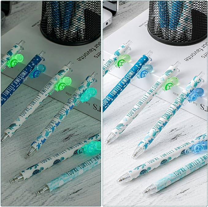 Jetec 30 Pcs Turtle Pens Gifts Inspirational Cute Ballpoint Pens Bulk Motivational Employee Appreciation Gifts Black Ink for Turtle Lovers Thank You Coworkers