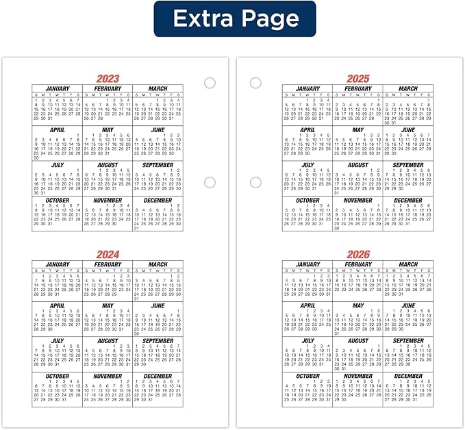 AT-A-GLANCE 2024 Daily Desk Calendar Refill, 4-1/2" x 7-1/2", Large, Loose-Leaf, Burkhart's Day Counter (E7125024)