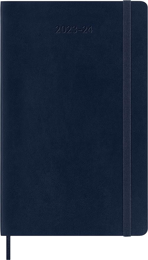 Moleskine Classic 18 Month 2023-2024 Weekly Planner, Soft Cover, Large (5" x 8.25"), Sapphire Blue