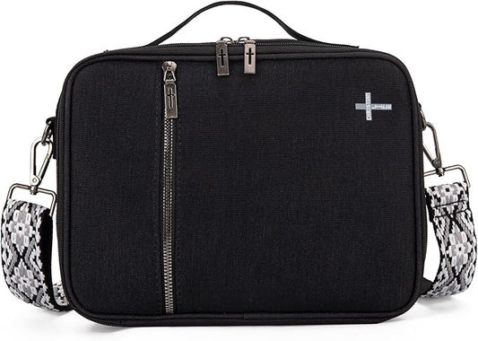 Montana West Bible Covers for Women Men with Leather Bookmark Carrying Book Case Church Bag Bible Protective with Zippered Pocket