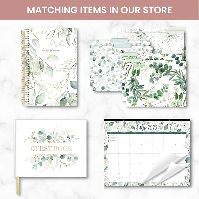 bloom daily planners Hanging Habit Tracking Calendar – Undated 12 Month Inspirational Habit Tracker for Daily, Weekly & Monthly Goals (8” x 10”) Motivational Productivity Tool - Greenery