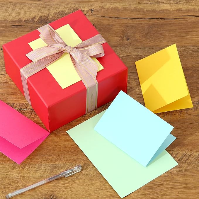 50 Packs Color Cardstock Paper Blank Colored 5x7 Cards, 250 GSM Thick Paper, for DIY Crafting, Greeting Cards Making, Invitations, making Postcards