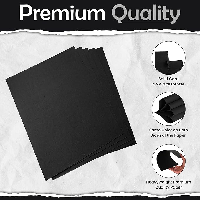 SANZIX 120 Pack 4" x 6" Black Postcards for Mailing - 80 Lbs/220 GSM | Printable Heavyweight Thick Cards - Premium 4x6 Cardstock Customizable for Wedding Invitations, Postcards & Note Cards