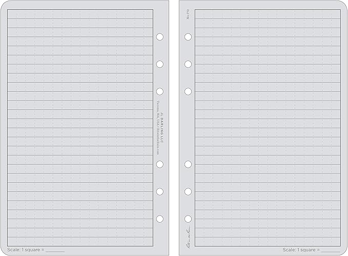 Rite In The Rain Weatherproof Loose Leaf Paper, 4.625" x 7", 32# Gray, Universal Pattern, 100 Sheet Pack (No. 772)