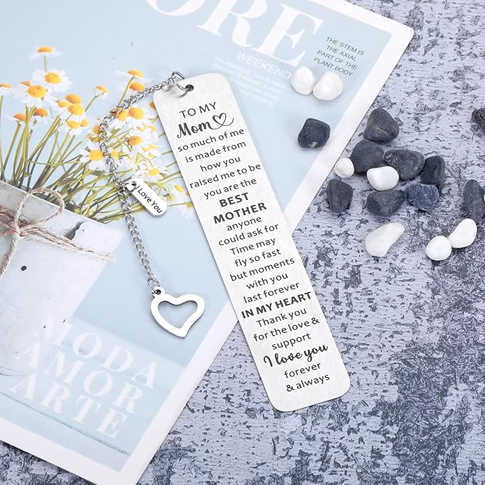Gifts for Mom Bookmark Mother’s Day Gifts for Mom Mother Mommy Christmas Stocking Stuffers Gift for Mom Mother from Daughter Son Teens Boys Girls Birthday Mom Gifts for Book Lover Women I Love You Mom