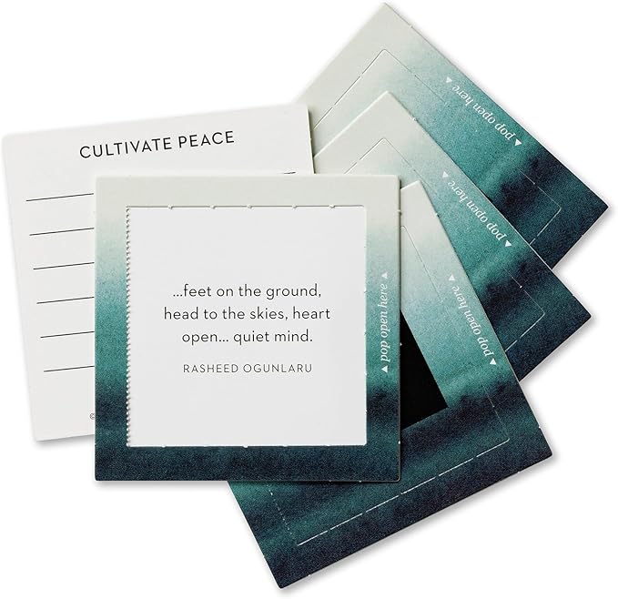 Compendium ThoughtFulls Pop-Open Cards – Embrace Calm – 30 Pop-Open Cards, Each with a Different Inspiring Message Inside
