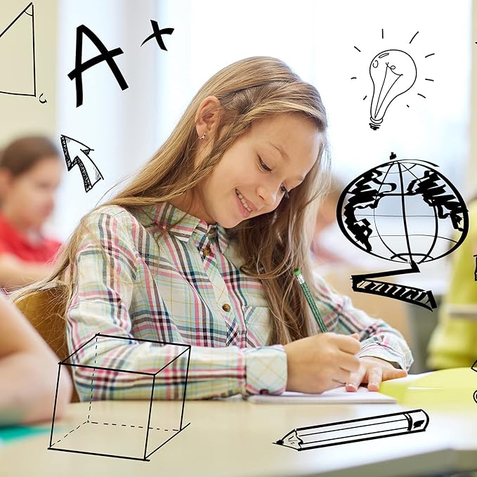 Outus 68 Pieces Glitter Pencils with Eraser Wood Colorful Pencils and Sharpeners for Graduation Kids Writing Painting