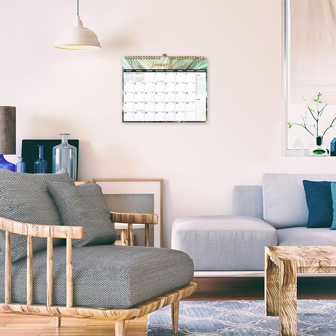 Lbylyhxc 2024-2025 Calendar - Includes July 2024 to December 2025-18 Monthly Wall Calendar 2024-2025, 11 x 8.5 Inches.Thick Paper with Julian Dates and Block for New Year and Christmas Presents (2024-2025 wall calendar veins)