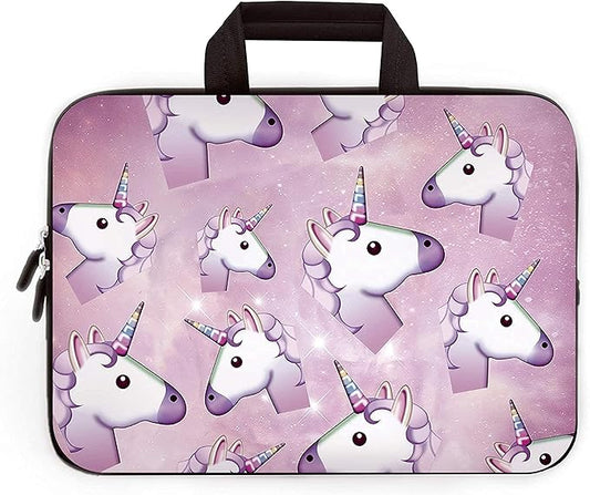 11 11.6 12 12.1 12.5 inch Laptop Carrying Bag Chromebook Case Notebook Ultrabook Bag Tablet Cover Neoprene Sleeve for Apple MacBook Air Samsung Google Acer HP DELL Lenovo Asus (Pink Unicorn)