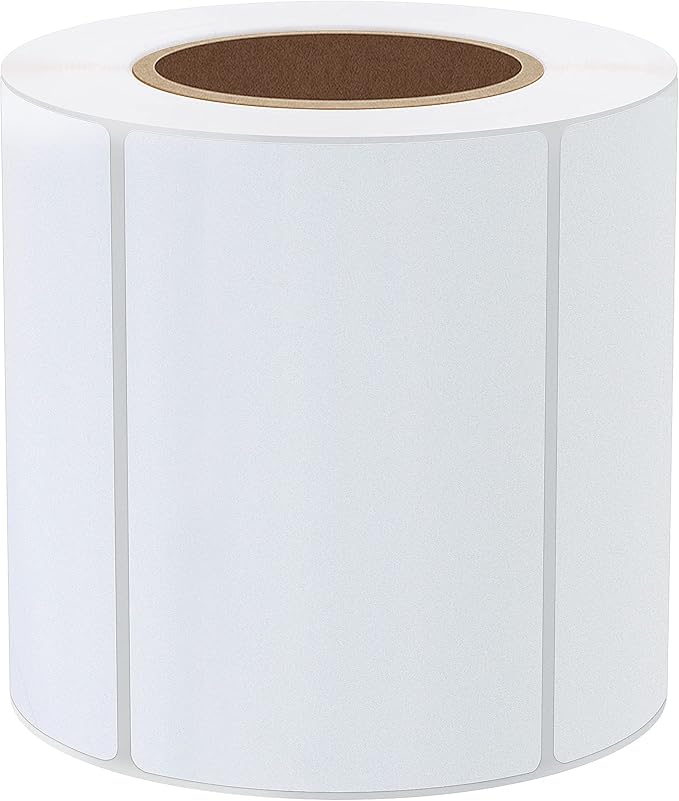 Hybsk 3x2 inch Direct Thermal Labels for Barcodes, Address, Compatible with Rollo Label Printer & Zebra Desktop Printers (3"x2",4 Rolls White)