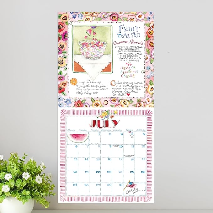 TF PUBLISHING 2025 Susan Branch Mini Calendar - Large Grids for Appointments and Scheduling - Vertical Monthly Wall Calendar 2025 - Home and Office Organization - Premium Thick Matte Paper - 7"x7"
