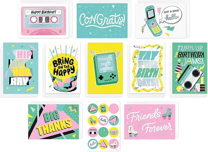 American Greetings 10-Count All Occasions Card Bundle with Envelopes- Birthday, Congrats, Support, Friendship, and Thank you
