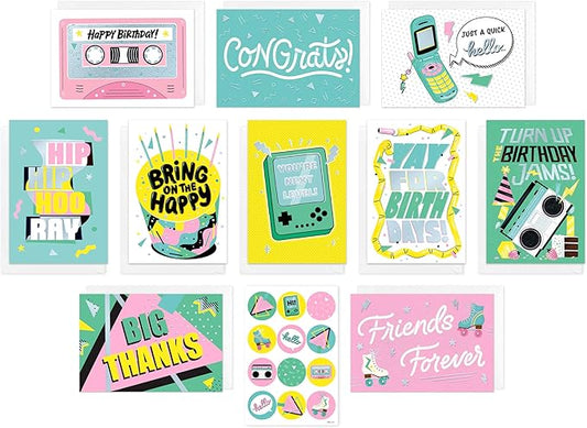 American Greetings 10-Count All Occasions Card Bundle with Envelopes- Birthday, Congrats, Support, Friendship, and Thank you