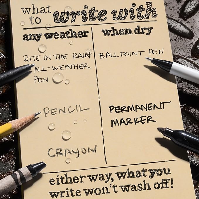 Rite In The Rain Side Spiral Notebook Tan