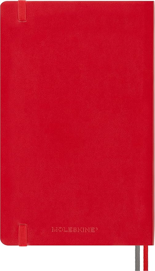 Moleskine Classic Expanded Notebook, Soft Cover, Large (5" x 8.25") Ruled/Lined, Red, 400 Pages