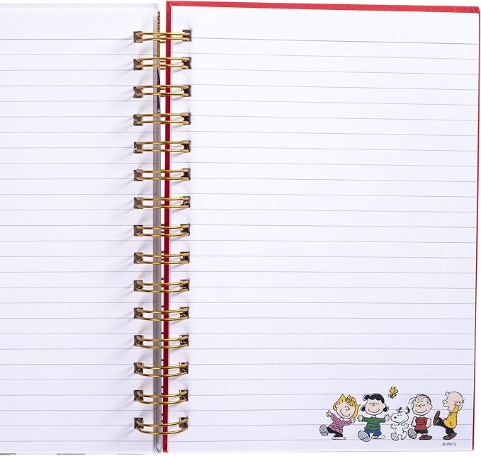 Graphique Peanuts Gang Hard Cover Journal w/Charles Shultz's Beloved Peanuts Characters, Fun, Durable Notebook for Notes, Lists, Recipes, and More, 160 Ruled Pages, 6.25" x 8.25" x 1"