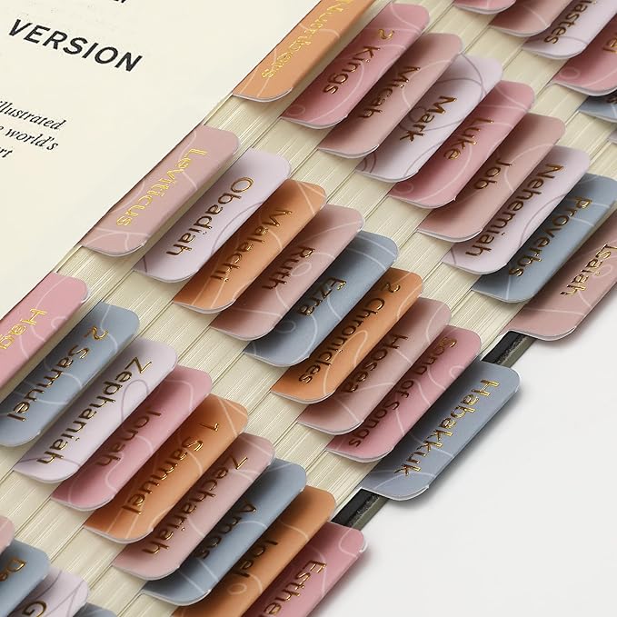 Mr. Pen- Bible Tabs, 75 Tabs, Honeycomb Hues, Gold Embossed Lettering, Laminated Bible Tabs for Women and Men, Bible Tabs for Study Bible Index Tabs, Bible Book Tabs, Bible Labels Tabs