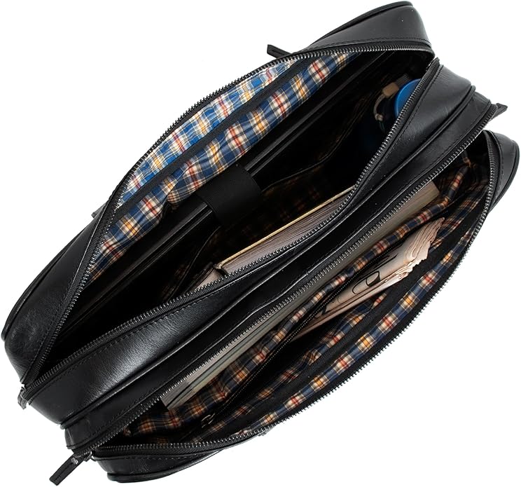 Marc Peter Laptop Bag Los Angeles I Leather Shoulder bag for 15.6 inch Laptop I Briefcase for men and women