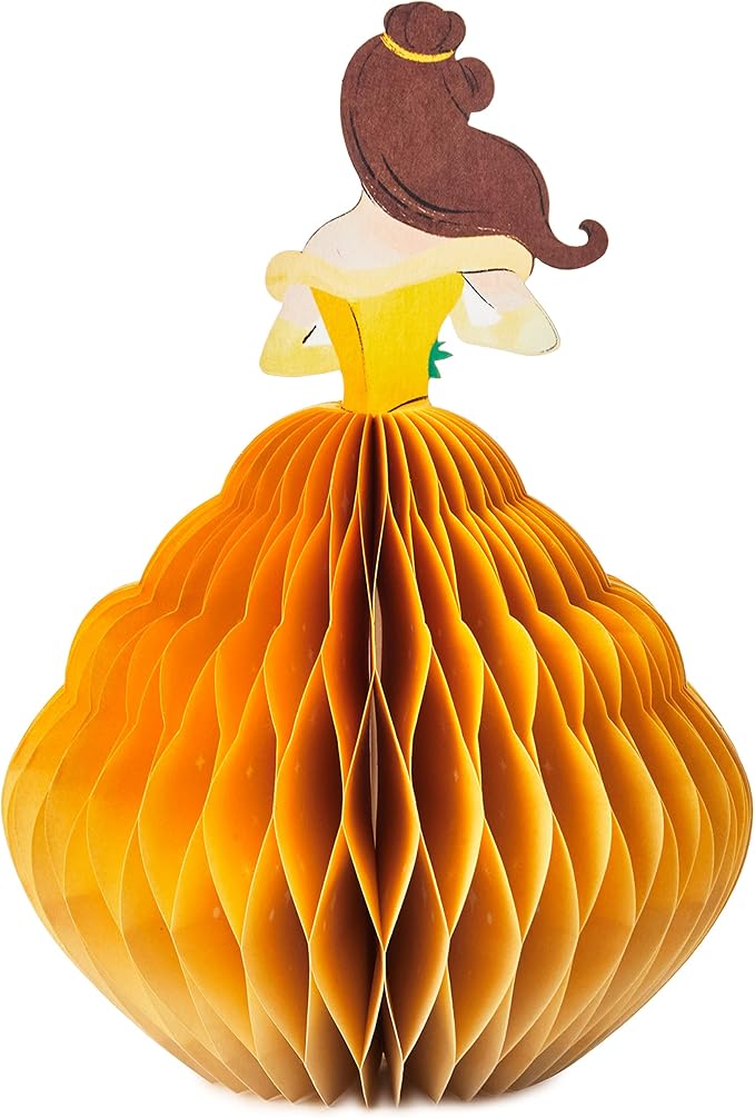 Hallmark Paper Wonder Disney Princess Pop Up Birthday Card (Beauty and the Beast, Honeycomb Belle) for Birthdays, Encouragement, All Occasions