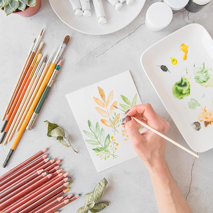 50 Sheets White Cards Blank - 5''x7'' White Card Stock 300gsm/110lb Thick Paper Cardstock, Heavy CardStock Blank for Wedding Invitations, Index Cards, Greeting, Note - PAP07300050