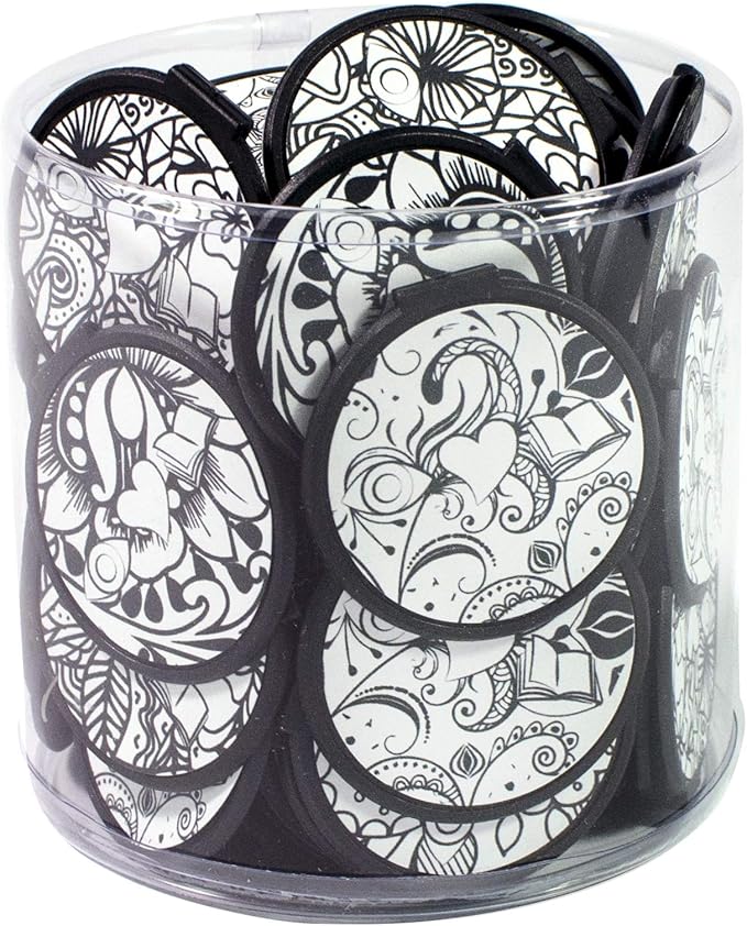 DIY - Color Your OWN Bulk Bookmarks for Kids - I Heart Books Clip Over The Page Bookmarks-75 Pack Boys & Girls. Perfect Student Incentives, Prizes, Classroom Rewards & Reading Awards!