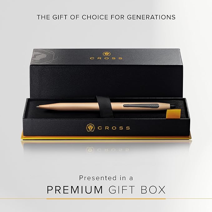 Cross Classic Century Refillable Ballpoint Pen, Medium Ballpen, Includes Premium Gift Box - Brushed Rose Gold