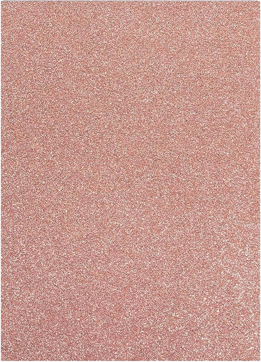 Baisunt 20 Sheets Rose Gold Glitter Cardstock Paper for DIY Art Project, Scrapbook, Birthday Wedding Party Decoration 250GSM(8x12 In, Non Adhesive)