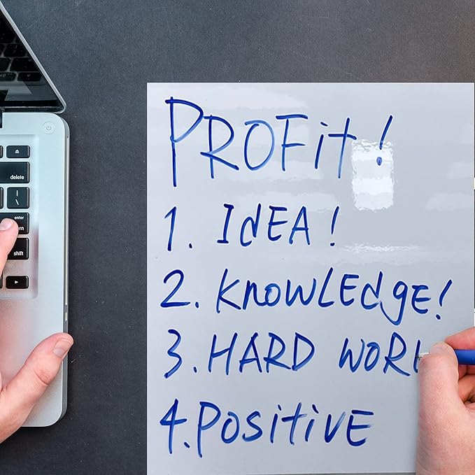 Dry Erase Board Sticker-Whiteboard Stickers-8.27''x11.69'' Removable Dry Erase Sheets-Fridge Magnetic Paper Alternatives for Wall/Desk/Refrigerator/Door/Home/Office/Classroom (White-6Pcs)