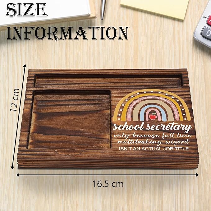 School Secretary Appreciation Gifts, Thank You Gifts for Secretary School Office Assistant Principal Staff Worker School Admin, School Secretary Gift Desk Self-Stick Note Pad Holders TZP05