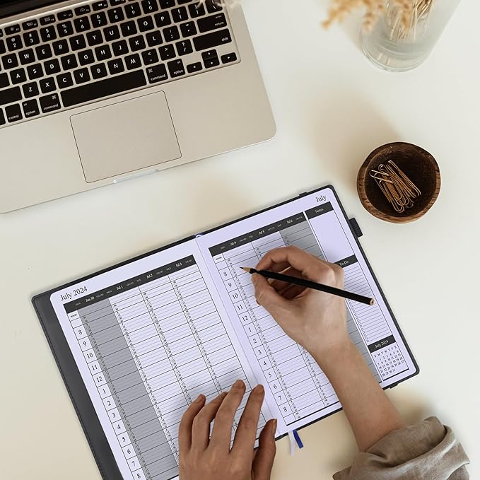 2024-2025 Weekly Appointment Book & Planner by STRIVE ZEN, 7" x 9", 15 Minutes Blocks, Hourly Planning, 18 Months, Academic, Professional, July 24- December 25