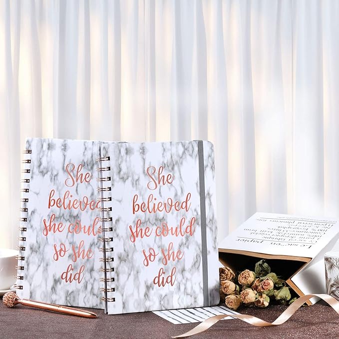 Frasukis Ruled Notebook/Journal - Spiral Notebook with Premium Thick Paper, 8.5" X 6.4", College Ruled Spiral Notebook, Waterproof Hardcover, Perfect for Daily