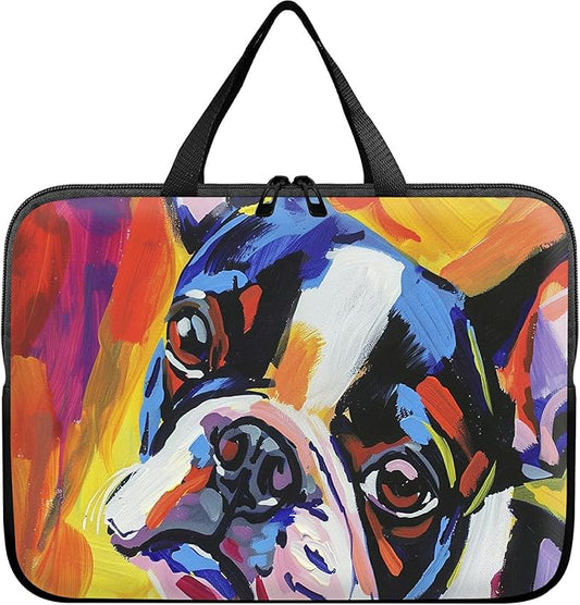 Laptop Sleeve Case Bag 15 inch, Watercolor Dog Slim Carrying Case Durable Handbag Travel Laptop Bag for 15 inch MacBook Air M3/M2/15 Pro/Surface Laptop 7/6/5/4/3/ Dell XPS 15 Plus
