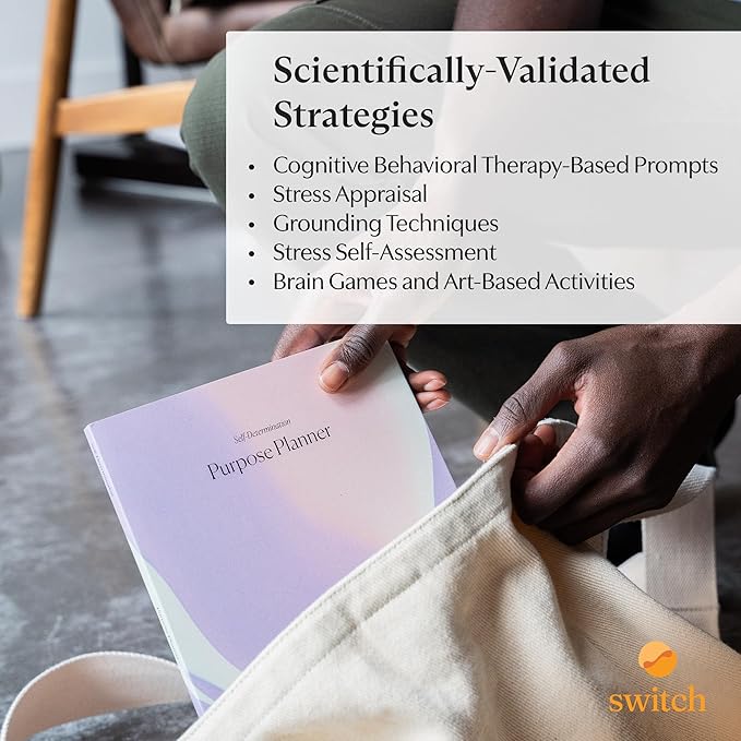 Switch Research Purpose Planner Bundle: Complete Psychologist-Backed Goal Planner Set for Developing a Life of Purpose - 3 Undated Productivity Planner Books - Guided Prompts, Techniques, and Insights