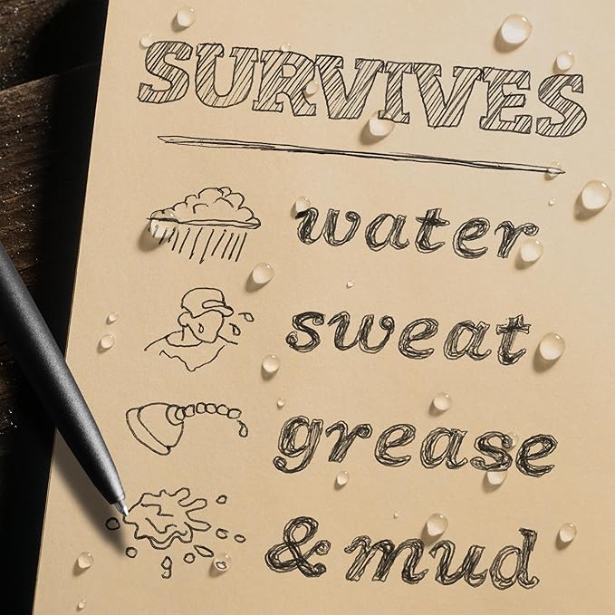 Rite in the Rain Weatherproof Top Spiral Notebook, 3” x 5”, Classic Heritage Grass Camo Cover, Universal Pattern, 3 Pack (No. RG935T-3)