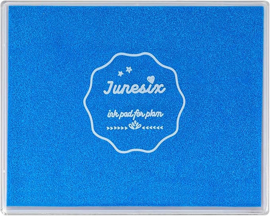 Ink Pad, 5x4'' Washable Stamp Ink Pad for Kids, Light Blue