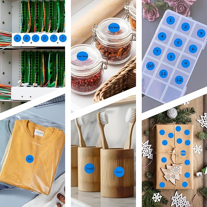 PARLAIM 3/4 Inch Dot Stickers, 10000 Pack Round Color-Code Circle Labels, Permanent Adhesive Color Coding Stickers Garage Sale Sticker - 10 Rolls Blue