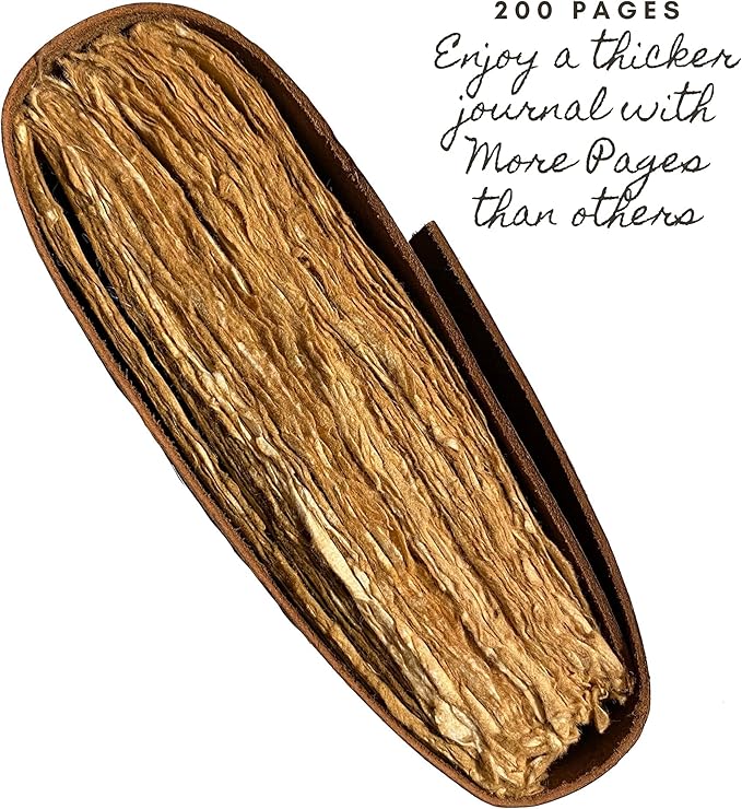 Vintage Leather Journal - 200 pages Deckle Edge Rustic Paper - Unlined Pages Book of Shadows, Grimoire, Junk Notebook, Fantasy Medieval Gifts, Sketchbook, Antique Scrapbook (Dark Brown, 9"x6")