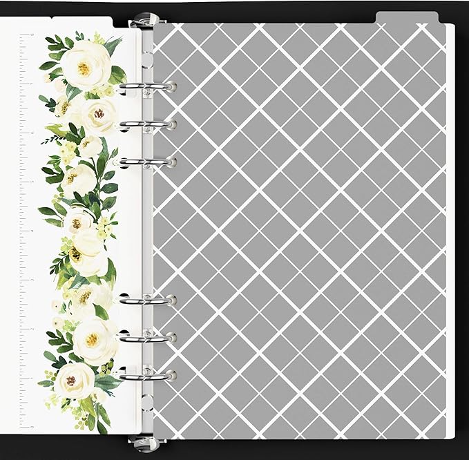 Discagenda Rosa Blanca Today Marker Ruler and Dividers Set for Planner Personal Organizer, Ringbound A5 (5.8x8.3in)