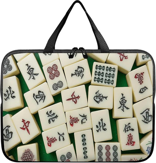 Laptop Sleeve Case Bag 13 inch, Mahjong Slim Carrying Case Durable Handbag Travel Laptop Bag for 13 inch MacBook Air M3/M2/Pro M2/ 13" iPad Pro/Air M4/M2 2024