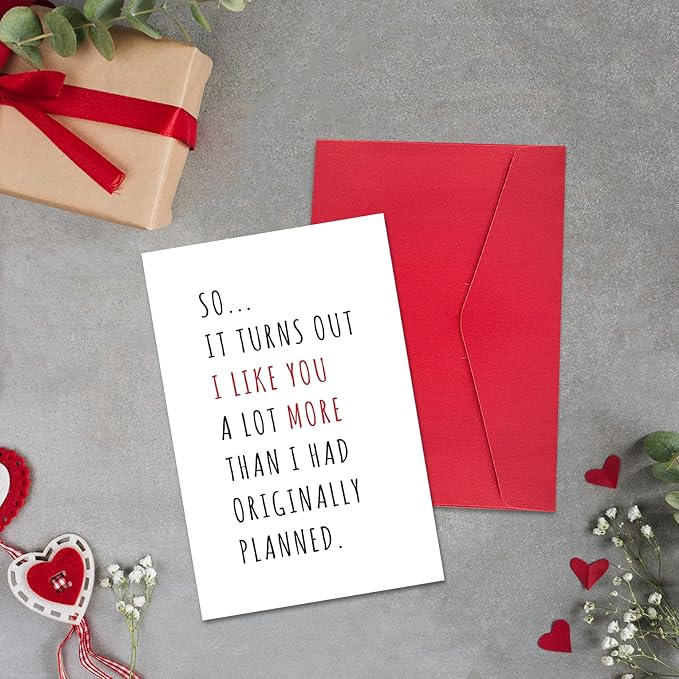 Ogeby Funny Valentine’s Day Card Gifts for Boyfriend Girlfriend, Cute Anniversary Cards Gifts for Husband Wife, Humor Valentine’s Day Cards Gifts for Couple Friends Men Women