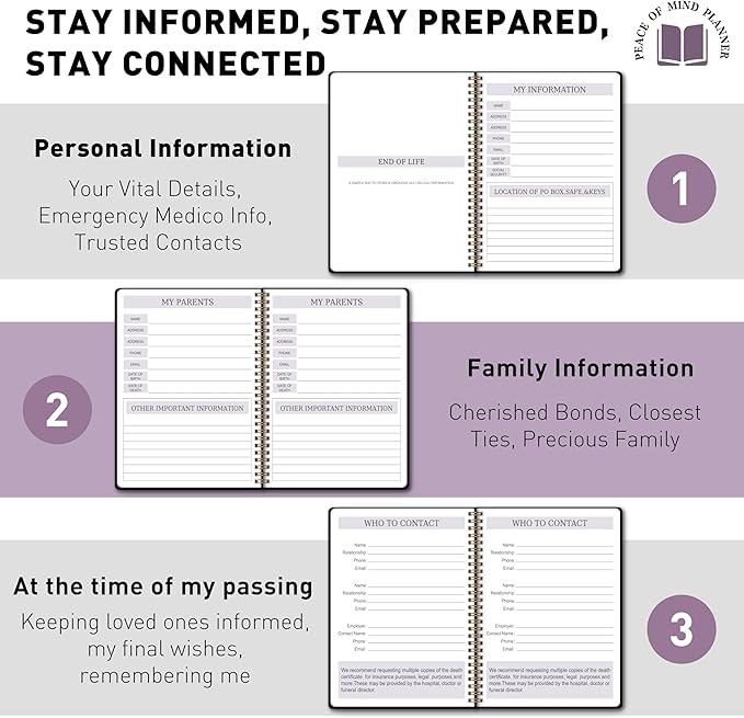 DOURA End of Life Planner : My Final Wishes End of Life Planner, Death Planner Organizer for Beneficiary Info, Will Preparation, Last Wishes, B5(9.5" * 7")