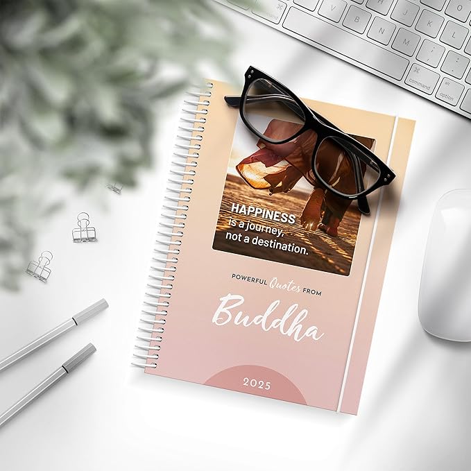 Burde Planner 2025 | Buddha Planner | Weekly & Daily Planner | Spiralbound | December 2024 to January 2026 | Hardcover