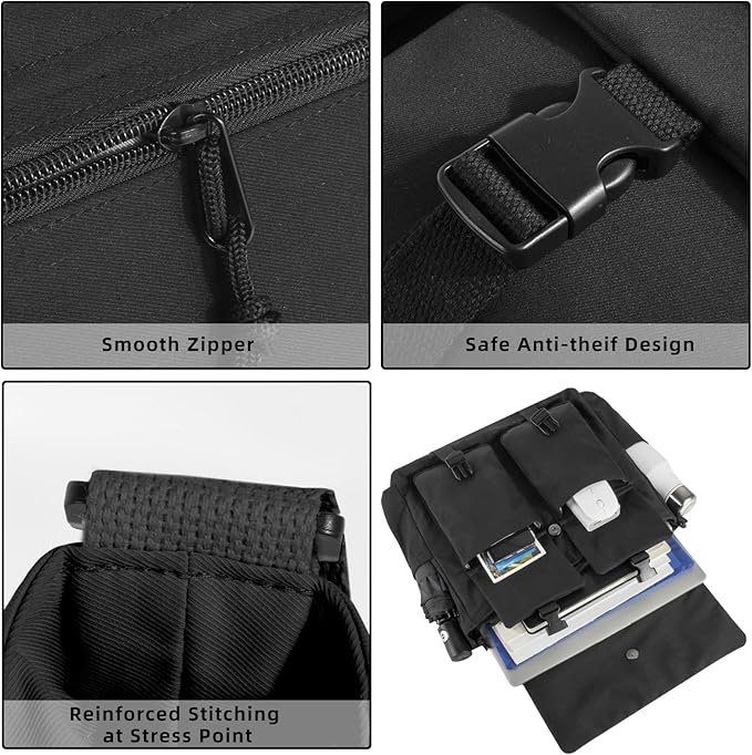 Lovvento Shoulder Messenger Bag for Men - Women Laptop Bag 15.6 inch Satchel Bags Mens Canvas Crossbody Tote Bags