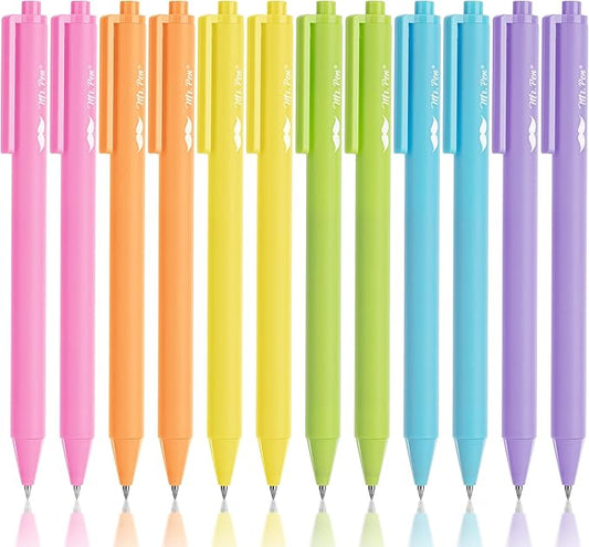 Mr. Pen- Retractable Gel Pens, 12 Pack, Bright Color Ink Gel Pens, Gel Pens Fine Point, Retractable Pens, Cute Pens, Gel Ink Pens, Aesthetic Pens for Journaling Fine Tip Pens