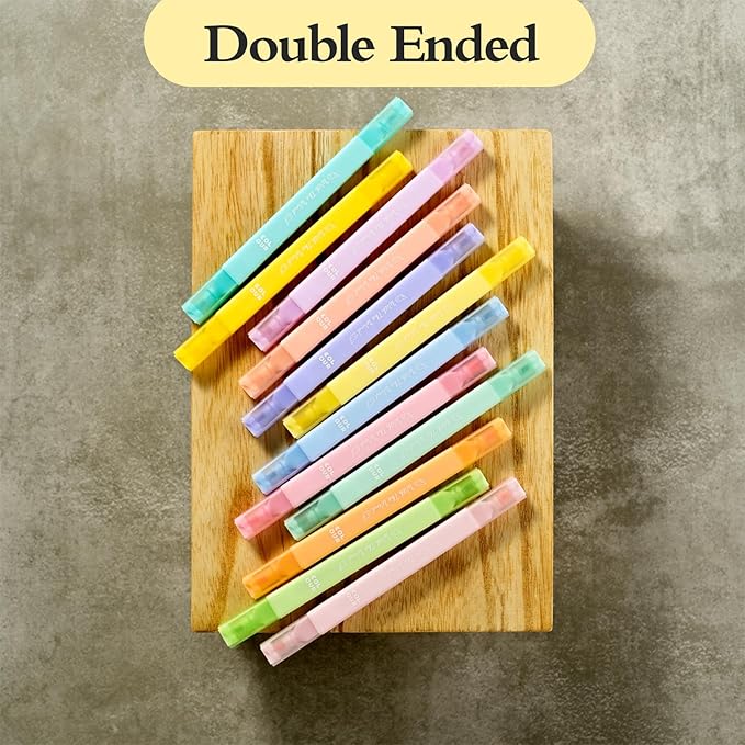 12 Pack Bible Highlighters and Pens No Bleed， Aesthetic Cute Highlighters， Highlighters Assorted Colors Quick Dry Marking Pen Study Journaling Office School Supplies (classical)