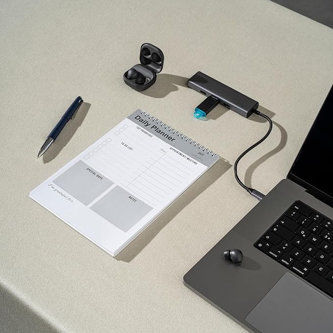 Daily Planner Notebook, To Do List Notepad, Spiral Notebook, Undated-52 Sheets-6.5" x 9.8" Checklist, Notebooks for Work, Personal Organizer Notepad, Daily Task Notebook (Gray)