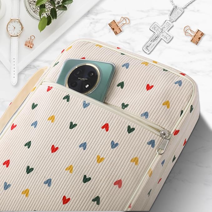 Bible Cover Case for Women,Large Bible Tote Bags for Women Organizer Corduroy Bible Carrying Case for Girls,Bible Study Supplies Accessories Christian Gifts for Women