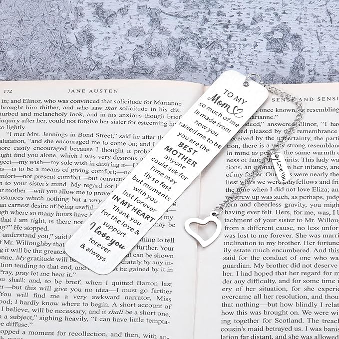 Gifts for Mom Bookmark Mother’s Day Gifts for Mom Mother Mommy Christmas Stocking Stuffers Gift for Mom Mother from Daughter Son Teens Boys Girls Birthday Mom Gifts for Book Lover Women I Love You Mom